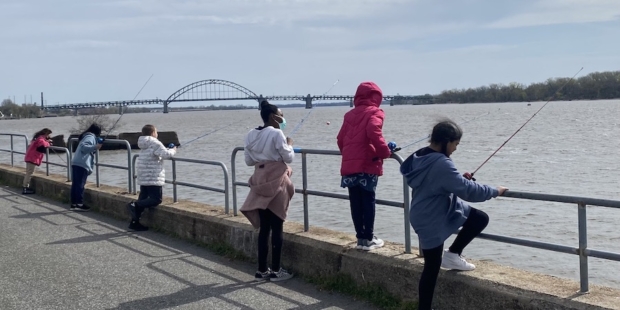 Fishing along the Delaware River | Photo by Todd Pride, courtesy Mid-Atlantic Youth Anglers & Outdoors Partners