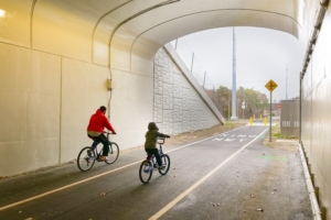 Bicyclists onGloucester Township Health and Fitness Trail | Photo courtesy Circuit Trails