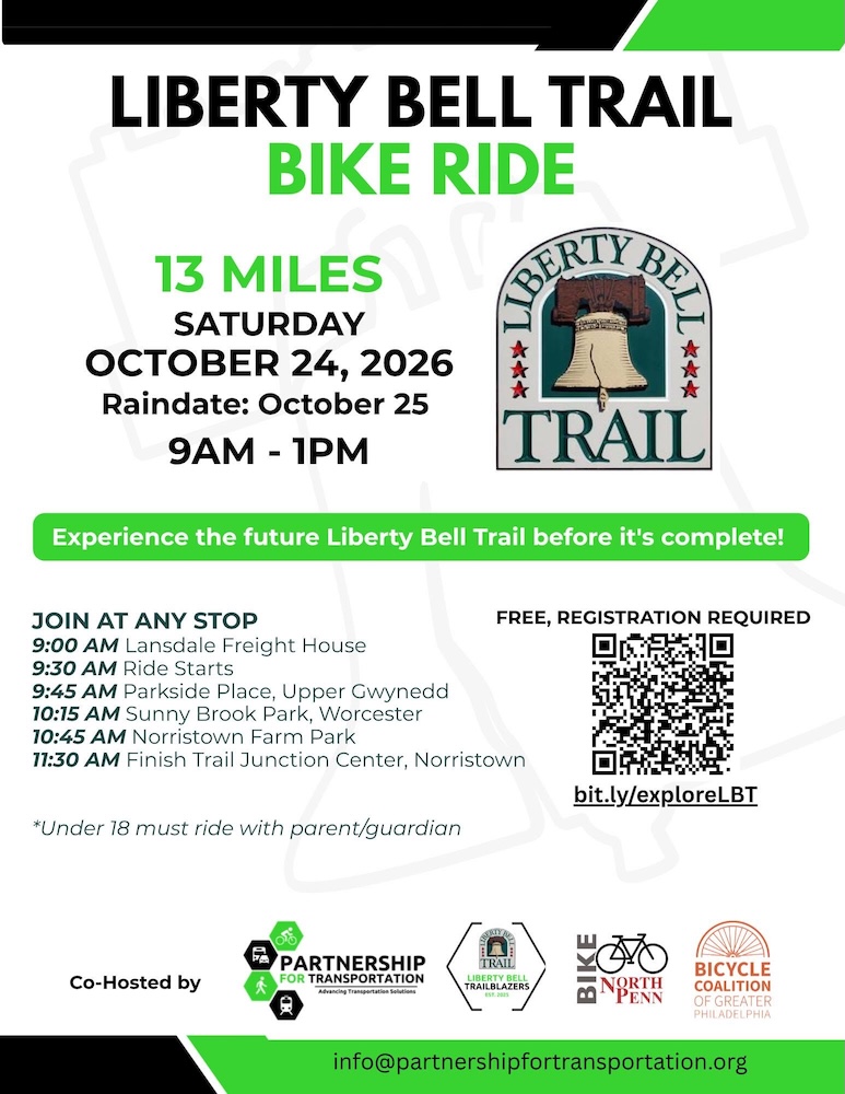 RIDE THE LIBERTY BELL TRAIL flyer