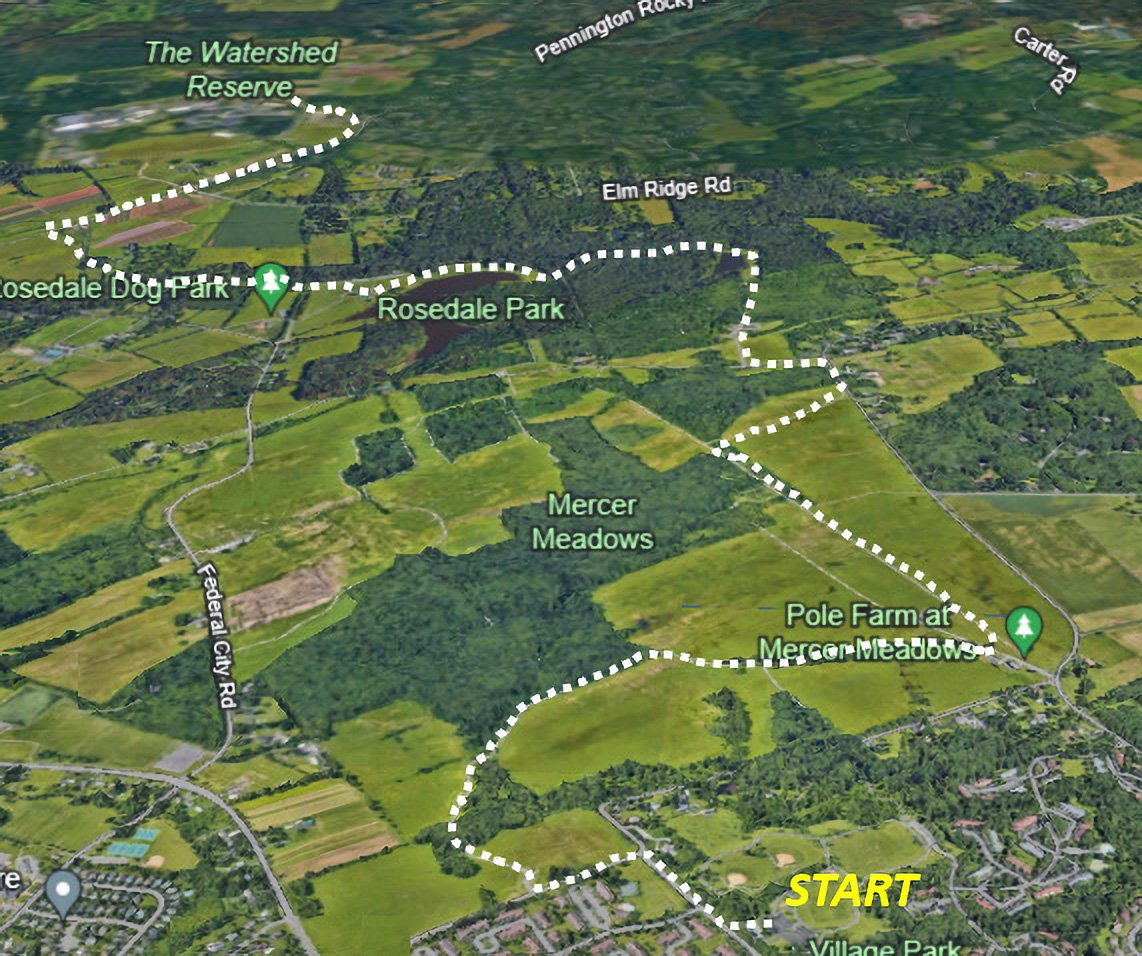 Lawrence Hopewell Trail Bike Ride map