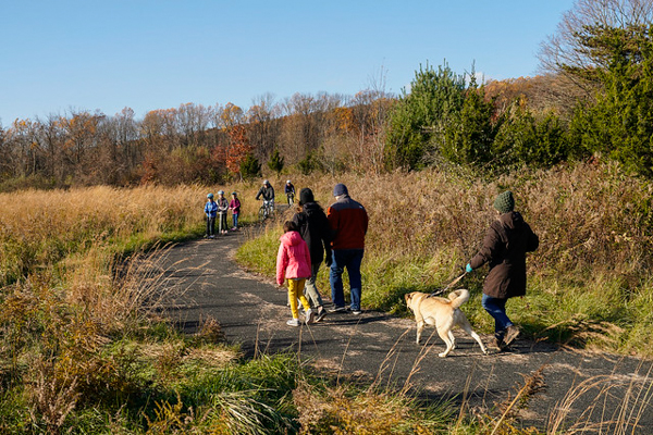 Area residents enjoy the Lawrence Hopewell Trail throughout the 22 miles of the trail's coverage.