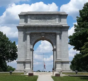 National Memorial Arch, honoring the arrival of General George Washington and the Continental Army to Valley Forge in 1777 in Valley Forge Park