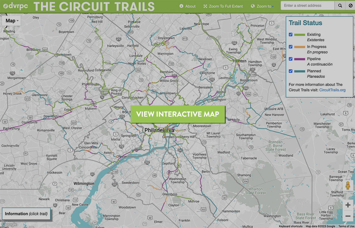 The Circuit Trails interactive map by dvrpc